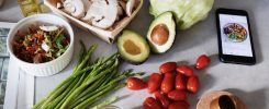 A fresh selection of vegetables and ingredients for preparing a nutritious meal.